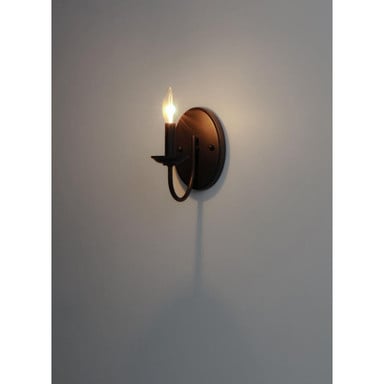 Maxim Lighting 10351SN Logan 1 Light Wall Sconce lit on wall