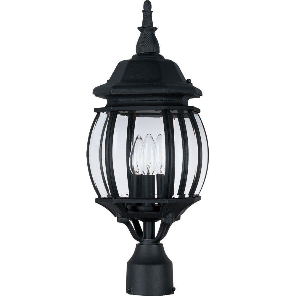 Maxim Lighting 1035BK Crown Hill 3 Light 21 inch Black Outdoor Post Mount