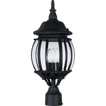 Maxim Lighting 1035BK Crown Hill 3 Light 21 inch Black Outdoor Post Mount