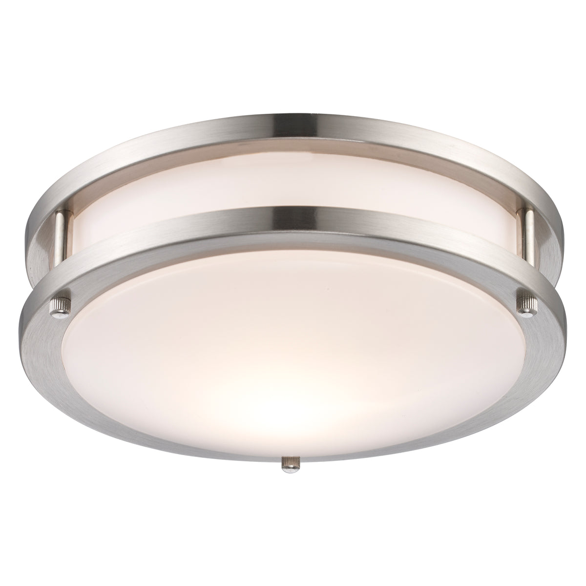 Trans Globe Lighting 10360 BN Dash brushed nickel flush mount ceiling light illuminated