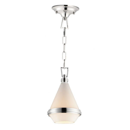 Maxim Lighting 10372WTPN Giza 1 Light Polished Nickel Mini Pendant Ceiling Light - Full View