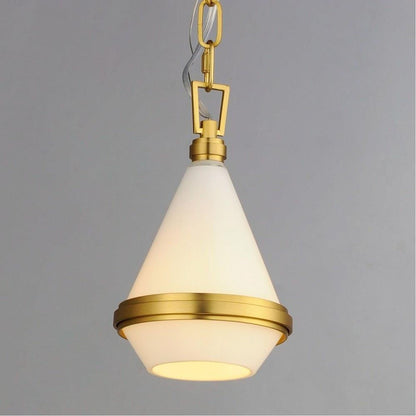 Maxim Lighting 10372WTSBR Giza 1 Light Satin Brass Mini Pendant Ceiling Light - Close Up