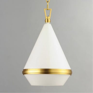 Maxim Lighting 10372WTSBR Giza 1 Light Satin Brass Mini Pendant Ceiling Light - Full View
