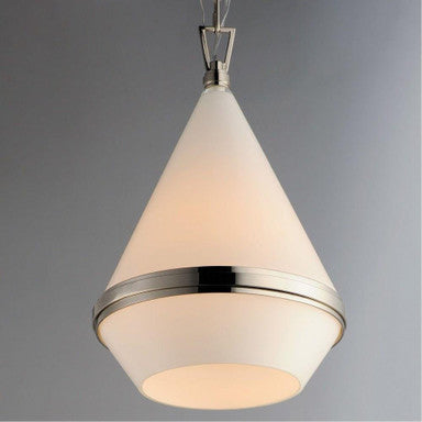 Maxim Lighting 10374WTPN Giza 1 Light Polished Nickel Pendant - Angled View