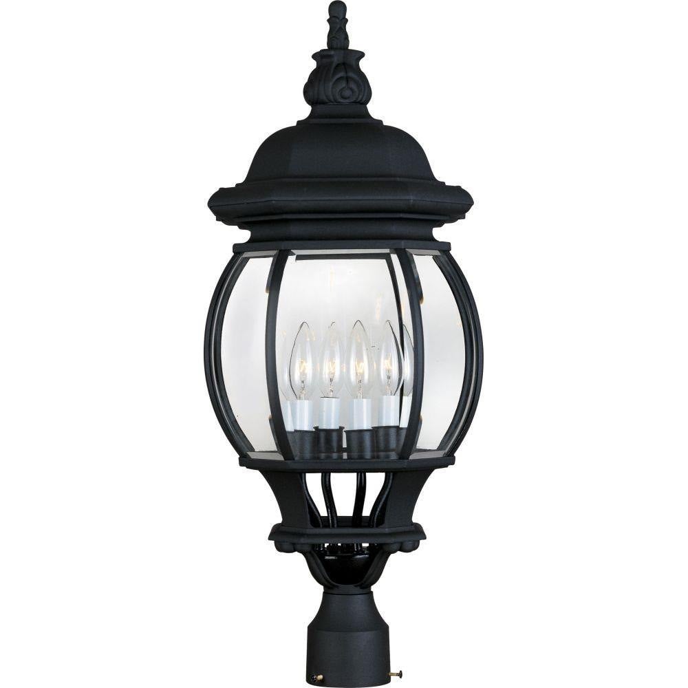 Maxim Lighting 1038BK Crown Hill 4 Light 10 inch Black Outdoor Pole Post Mount