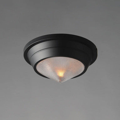 Maxim Lighting 10390PRBK Hargreaves Black Flush Mount Ceiling Light - Lit View