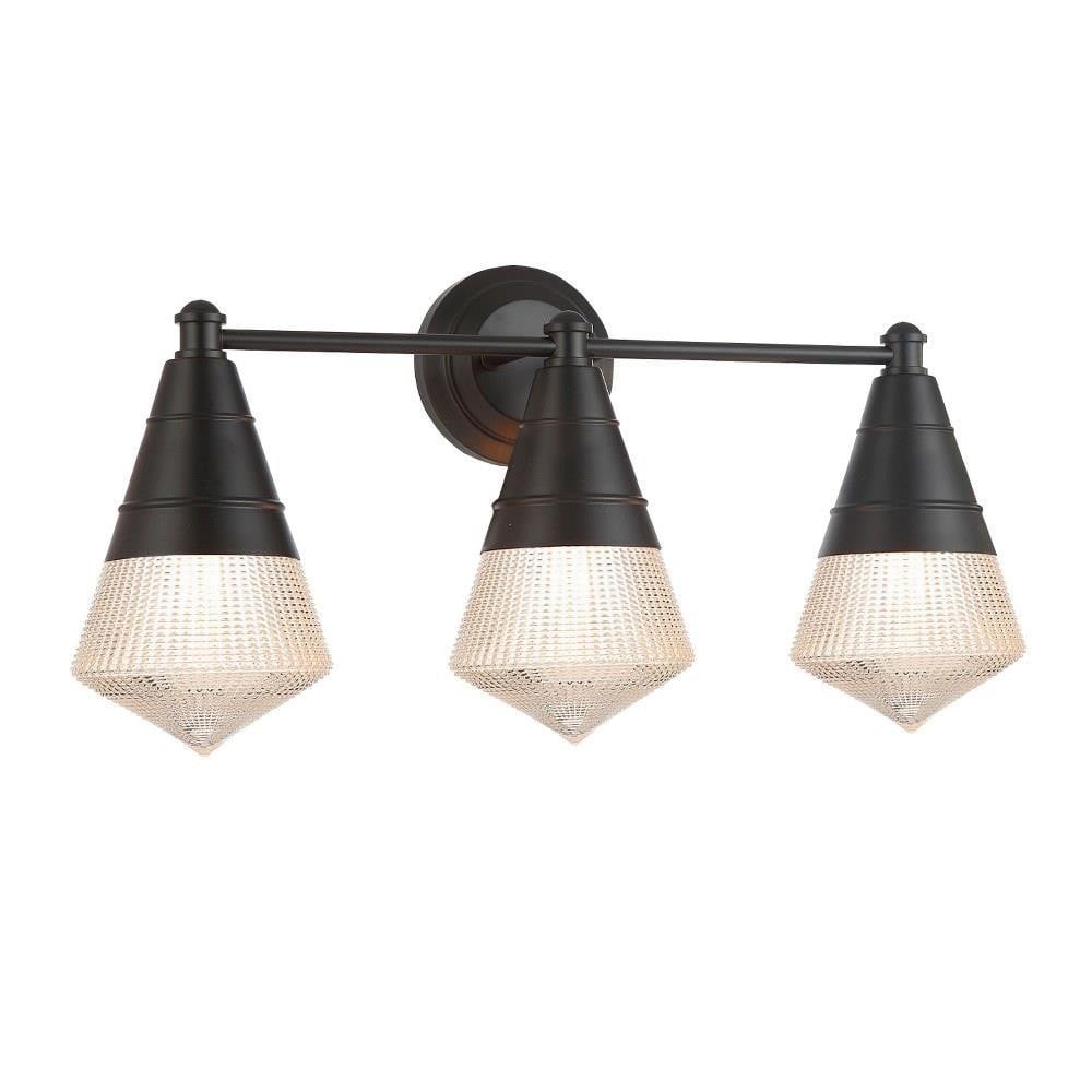 Maxim Lighting 10393PRNAB Hargreaves 3 Light 24 Inch Bath Vanity Wall Light Side View