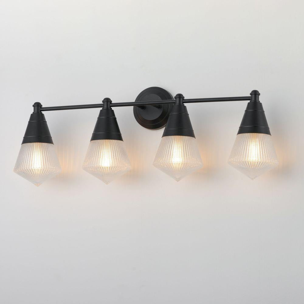 Maxim Lighting 10394PRPC Hargreaves 4 Light 33 inch Bath Vanity Wall Light - Installed Lifestyle View