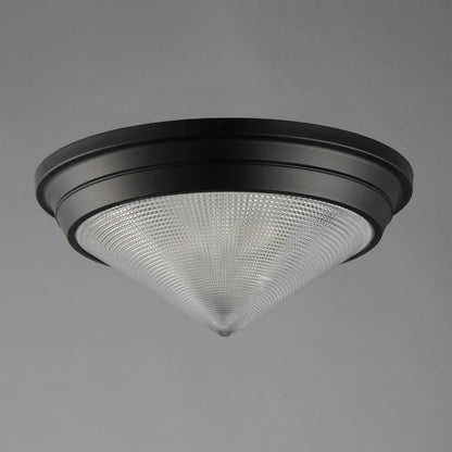 Maxim Lighting 10399PRBK Hargreaves 3 Light Black Flush Mount Ceiling Light - Close Angle View