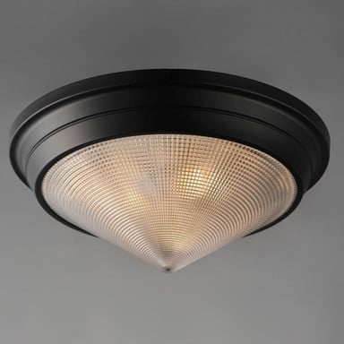 Maxim Lighting 10399PRNAB Hargreaves Flush Mount Ceiling Light Bottom Angle View