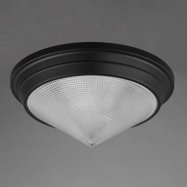 Maxim Lighting 10399PRNAB Hargreaves Flush Mount Ceiling Light Side Angle View