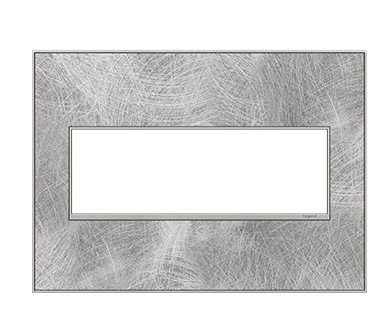 Legrand AWM3GSP4 Adorne 3-Gang Screwless Wall Plate, Spiraled Stainless Finish