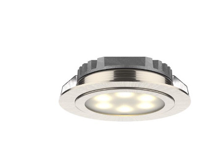 DALS Lighting K4005-CC-SN 2-in-1 LED Puck Light, Multi-Color Temperature, Voltage 12V, Set of 3, Satin Nickel Finish