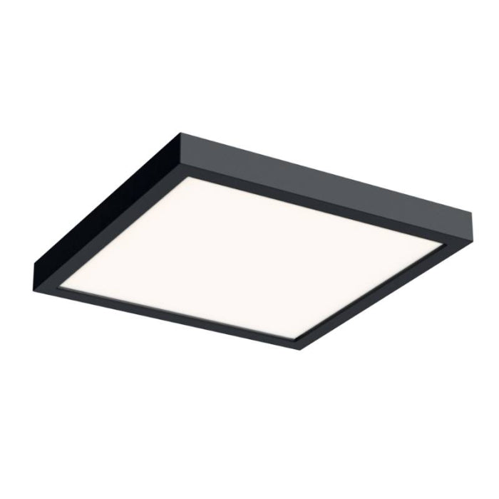 DALS Lighting CFLEDSQ10-CC-BK 10" Square LED Surface Mount, Multi-Color Temperature, Lumens 1,000Lm, Voltage 120V, Wattage 17W,  Black Finish