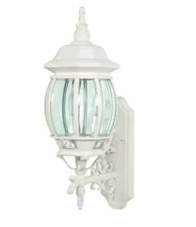 Nuvo 60-888 22.75 in. Central Park Wall Lantern, Clear Beveled Panels, Wattage 60W, White