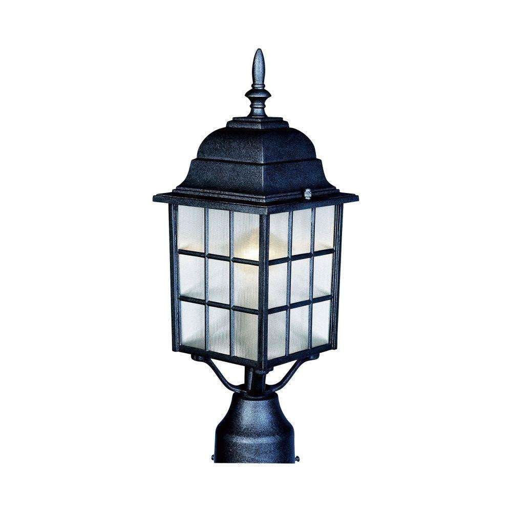 Maxim Lighting 1052BK North Church 1 Light 6 inch Black Outdoor Pole Post Mount