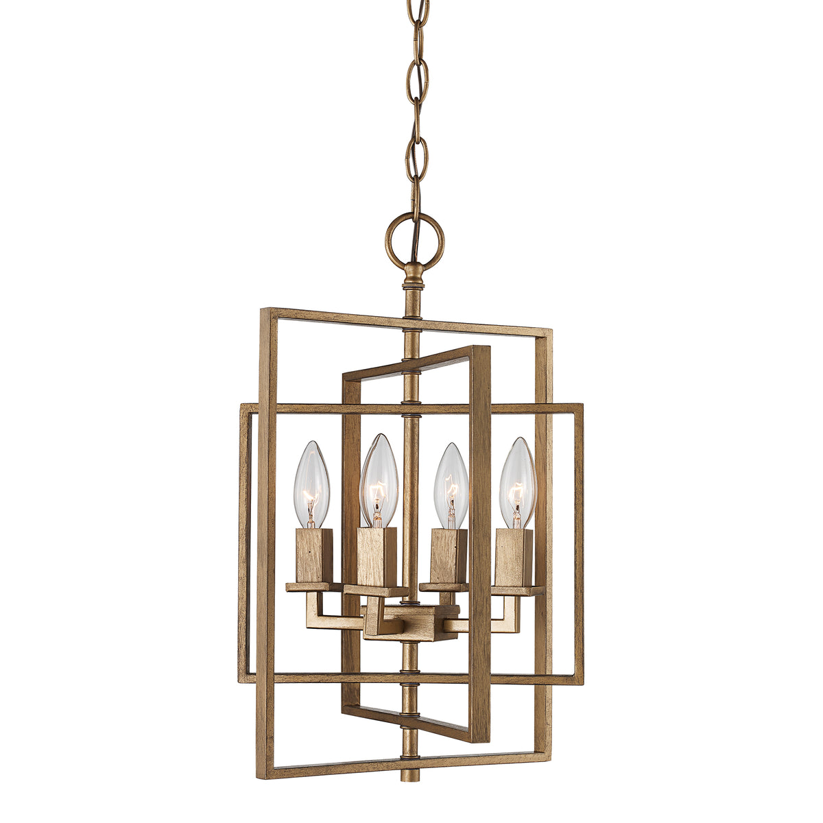Trans Globe Lighting 10594 AG El Capitan 4 Light Antique Gold Pendant Ceiling Light