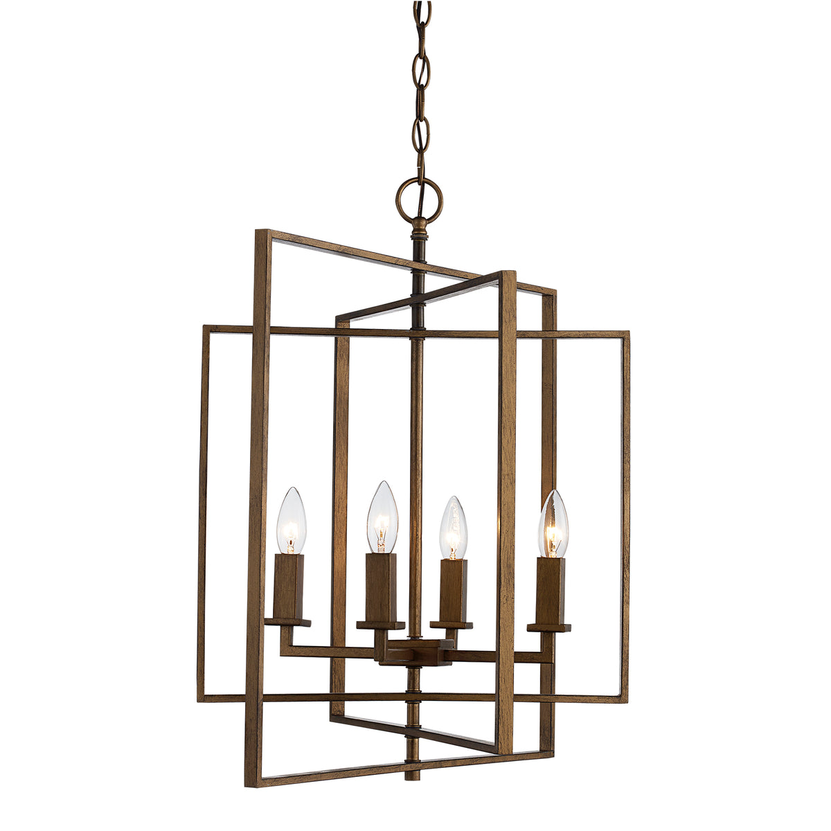 Trans Globe Lighting 10595 AG El Capitan 4 Light 20 inch Antique Gold Pendant Ceiling Light