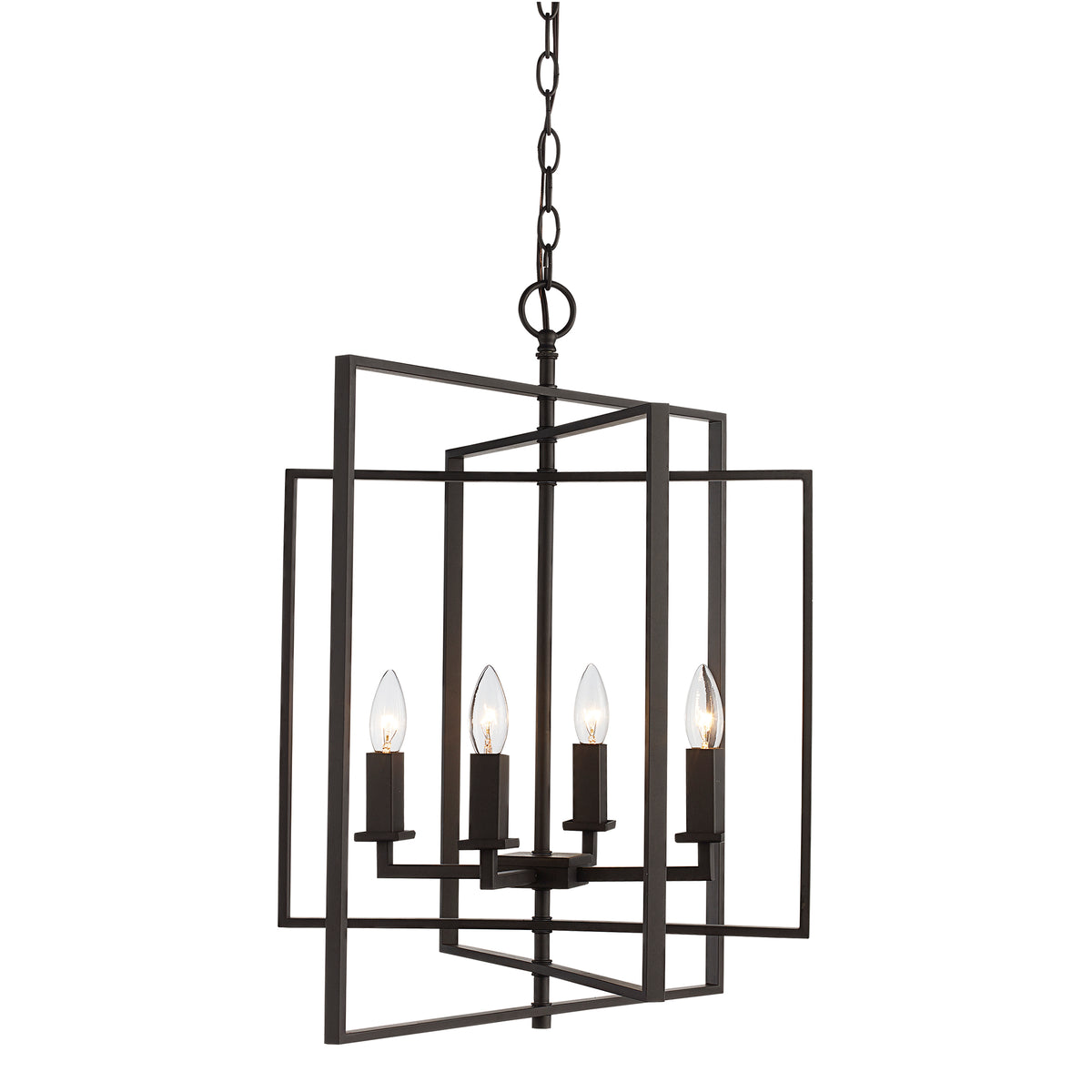 Trans Globe Lighting 10595 ROB El Capitan 4 Light Rubbed Oil Bronze Pendant Ceiling Light