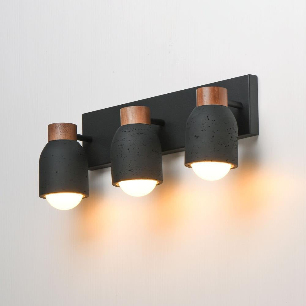 Maxim Lighting 10623LVBK Pompeii 3 Light 21 inch Lava Black Bath Vanity Wall Light Illuminated