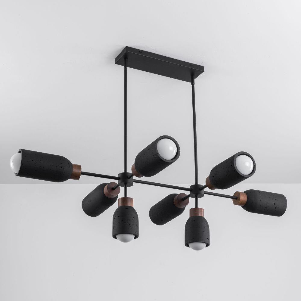 Maxim Lighting 10628TVOY Pompeii 8 Light Linear Pendant Ceiling Light Installed View