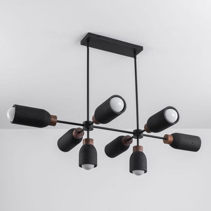 Maxim Lighting 10628TVOY Pompeii 8 Light Linear Pendant Ceiling Light Installed View
