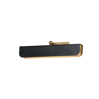 Maxim Lighting 10711WTBKNAB Miles 1 Light 18 Inch Matte Black and Natural Aged Brass LED Wall Sconce