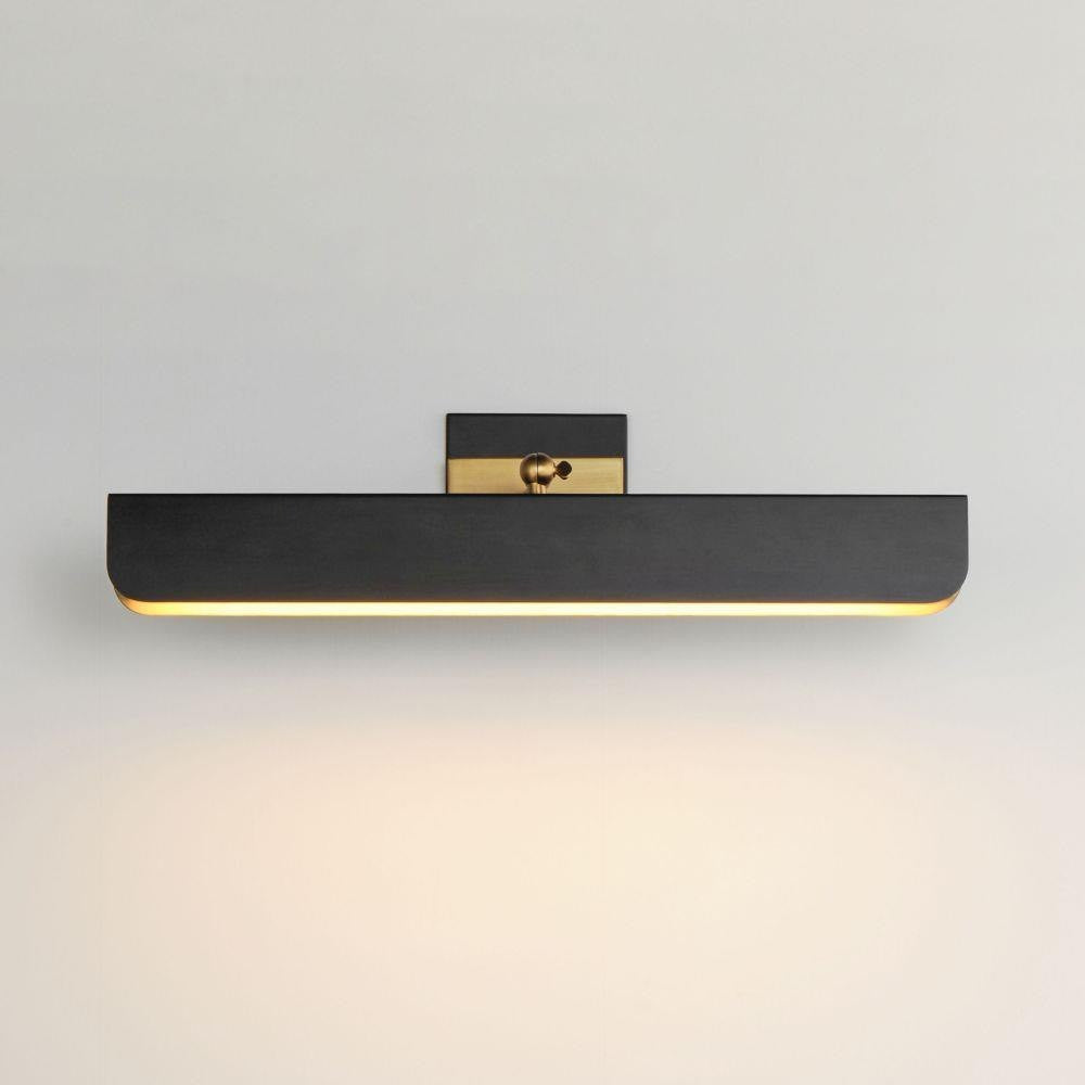Maxim Lighting 10712WTBKNAB Miles LED Articulating Wall Sconce Lit View