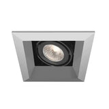 Eurofase Lighting TE111GU10-0N 4-in MR16 Recessed Light with Trim, 1-Light, GU10, Wattage 50W, Voltage 120V, Black/Platinum Finish