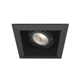 Eurofase Lighting TE111GU10-01 4-in MR16 Recessed Light with Trim, 1-Light, GU10, Wattage 50W, Voltage 120V, Black Finish