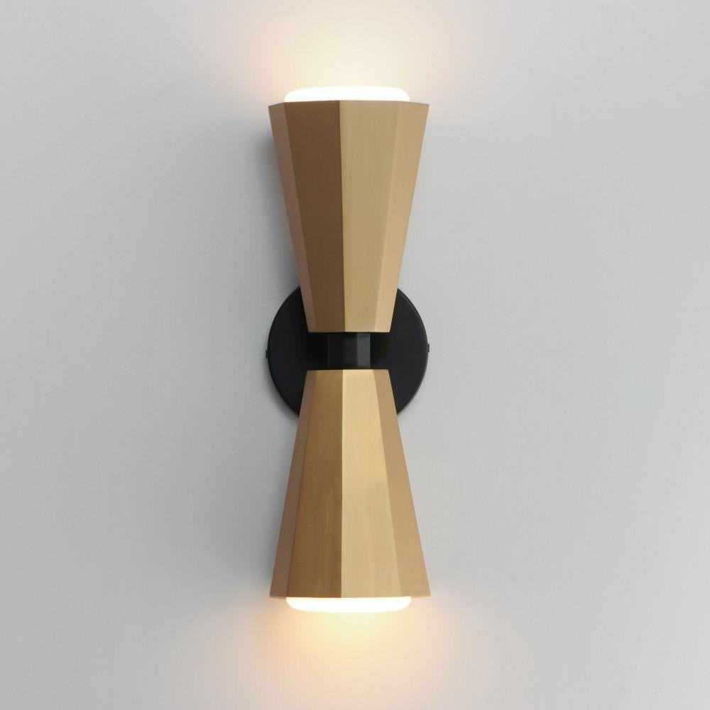 Maxim Lighting 10810SWBKAB Rizzo Wall Sconce Illuminated on Wall