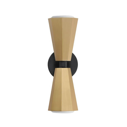 Maxim Lighting 10810SWBKAB Rizzo 2 Light 16 inch Black Natural Aged Brass Wall Sconce