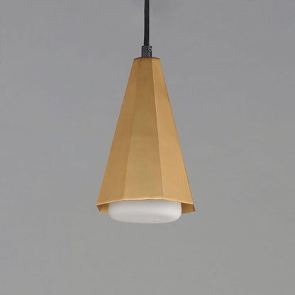 Maxim Lighting 10811SWBKAB Rizzo 1 Light Pendant in Black/Aged Brass Finish Close-Up