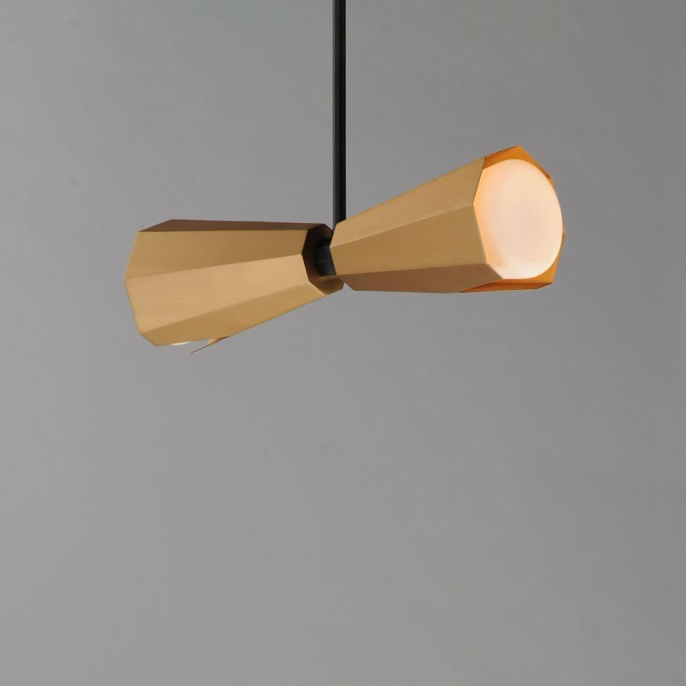 Maxim Lighting 10812SWBKAB Rizzo 2 Light Pendant Illuminated