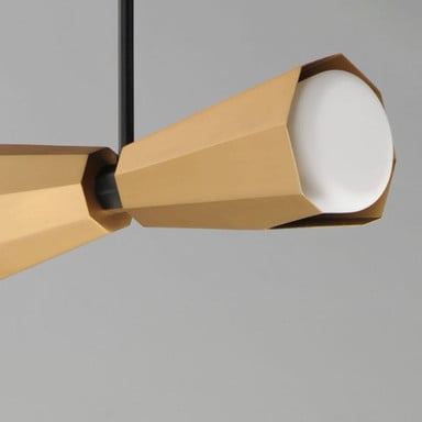 Maxim Lighting 10812SWBKAB Rizzo Pendant Close-Up Faceted Shade Detail