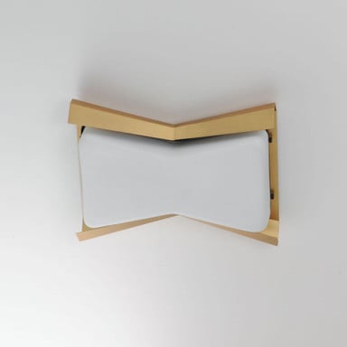 Maxim Lighting 10819SWBKAB Rizzo 2 Light 16 inch Black/Aged Brass Flush Mount Ceiling Light - Installed Ceiling View