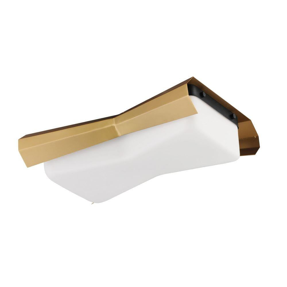 Maxim Lighting 10819SWBKAB Rizzo 2 Light 16 inch Black/Aged Brass Flush Mount Ceiling Light - Angled View