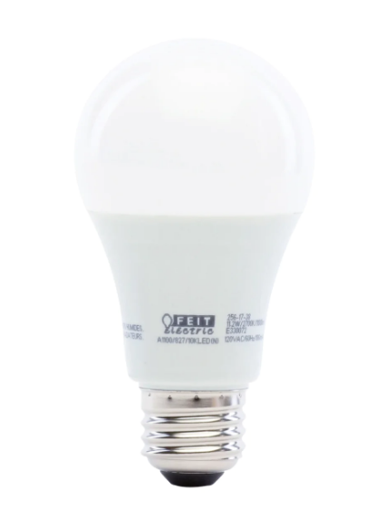Feit Electric A1100/827/10KLED A19 Soft White Non Dimmable General Purpose LED Blub Light, Color Temperature 2700K, Wattage 11.2W , Voltage 120V