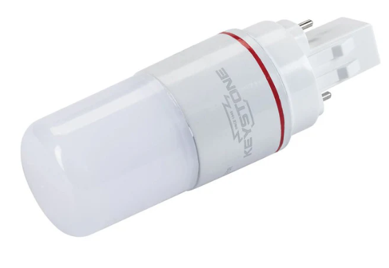 Keystone KT-LED62P-O-840-D 2-Pin Compact LED Lamp, Omni-Directional Type, Wattage 5W, Voltage 120-277V Input GX23 Base, Color Temperature 4000K