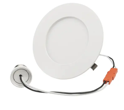 Keystone KT-LED10PSWD-4A-9CSF-DIM Aviva 4" Round Slim LED Wafer Retrofit Downlight, Selectable Wattage, Multi-Color Temperature, Voltage 120V, White