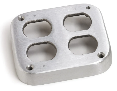 Lew Electric 110-A Nozzle Plate for Two Duplex Receptacles for FDN-100-A, Aluminum