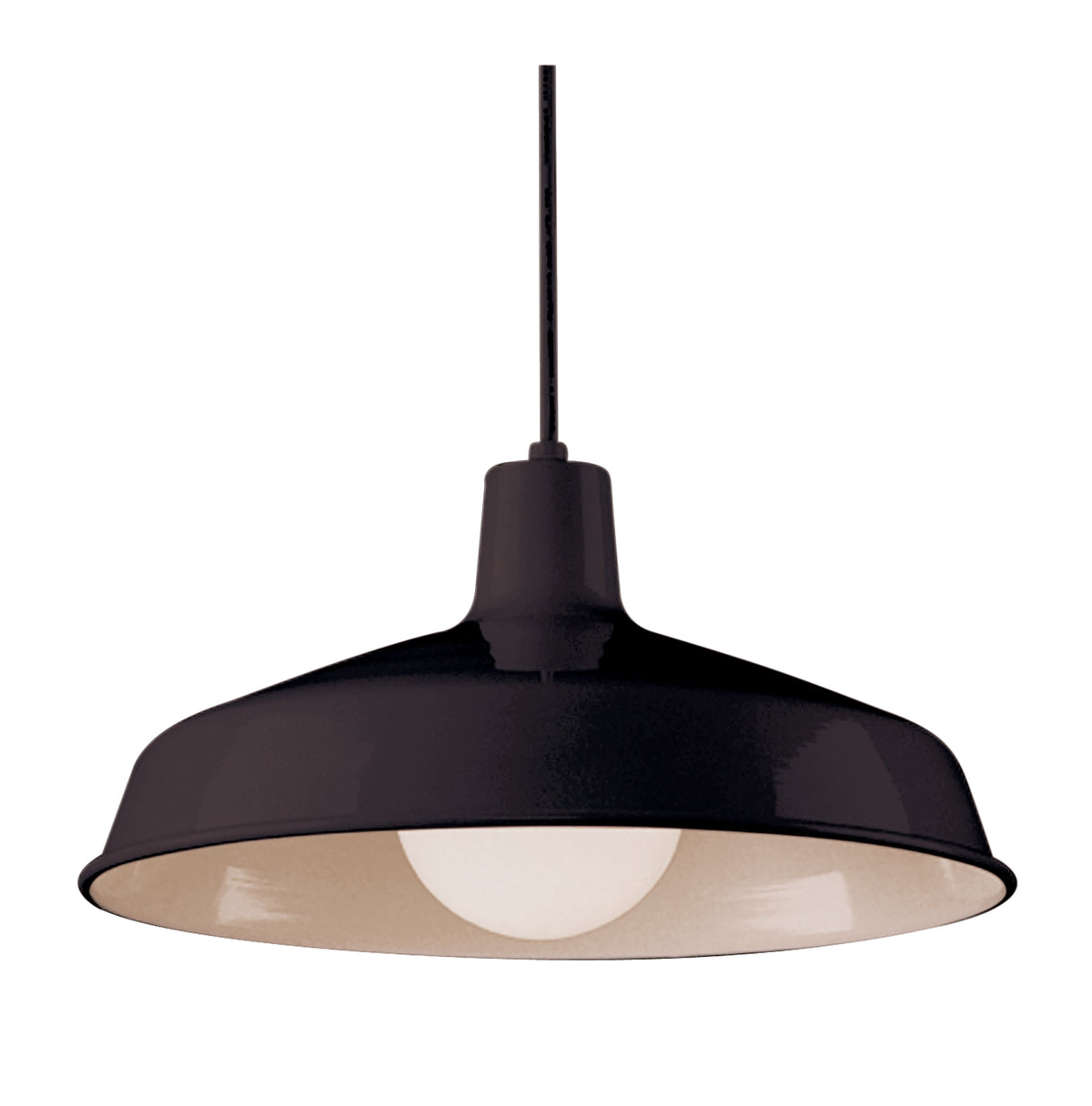 Trans Globe Lighting Sherman black metal shade pendant light