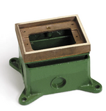 Lew Electric 1101-58 Single Gang Deep Concrete Floor Box, Adjustable - Brass Finish