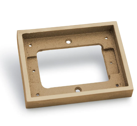Lew Electric 1101-DBE-B One Gang Tile Flange For 1100 Series Floor Boxes, Brass