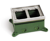 Lew Electric 1102-58-A Adjustable Dual Gang Deep Concrete Floor Box, Aluminum