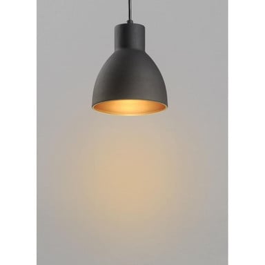 Maxim Lighting 11020BKGLD Cora Pendant Ceiling Light illuminated showing gold interior