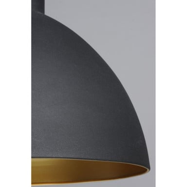 Maxim Lighting 11022BKGLD Cora 1 Light Black/Gold Mini Pendant - Close-up Dome Detail