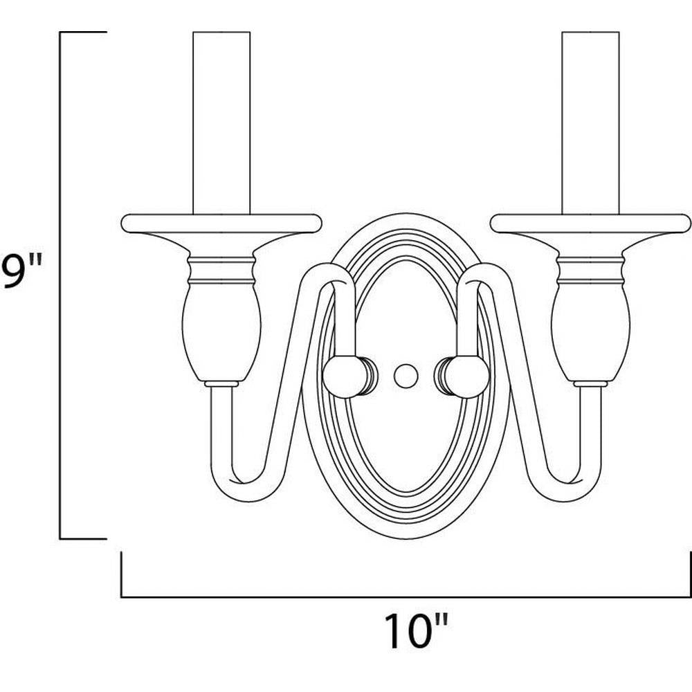 Maxim Lighting 11032OI Towne Wall Sconce Dimensions 9 inch H x 10 inch W