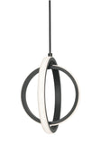 AFX Lighting LCKP09L30D1BK Lock 9 Inch LED Pendant In Black With White Acrylic Diffuser