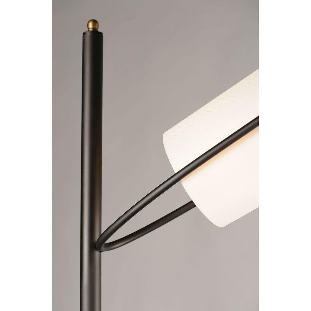Maxim Lighting 11104OFBZAB Oscar Floor Lamp Bronze Antique Brass Arm and Shade Close-Up